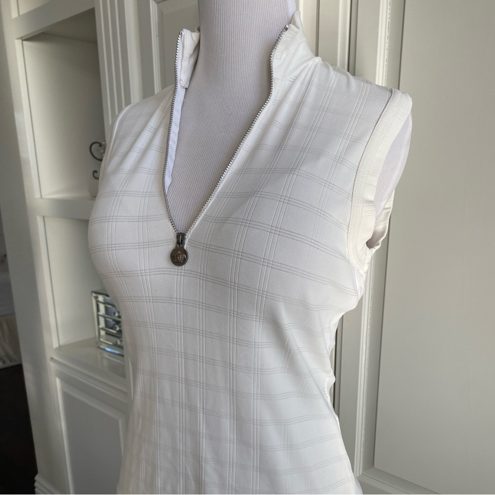 Vintage VERSACE sleeveless top with logo zipper pull